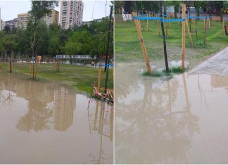 ახლადრეაბილიტირებულ მზიურში წვიმის შედეგად გუბეები დადგა. არის თუ არა პარკში სანიაღვრე სისტემა