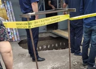 ზესტაფონის ბაზართან გზა ჩავარდა – დაშავებულია 4 ადამიანი