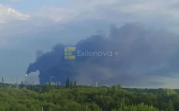 უკრაინის იერიშის შედეგად გაზპრომის ერთ-ერთი უდიდესი ნავთობგადამამუშავებელი იწვის
