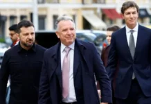 კრემლში პუტინთან მოლაპარაკებების შემდეგ ტრამპის სპეციალური წარმომადგენლები კიევში ზელენსკის შეხვდნენ